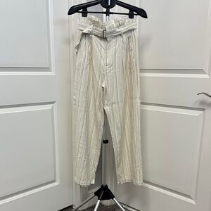 Banana Republic Beige Striped Chinos